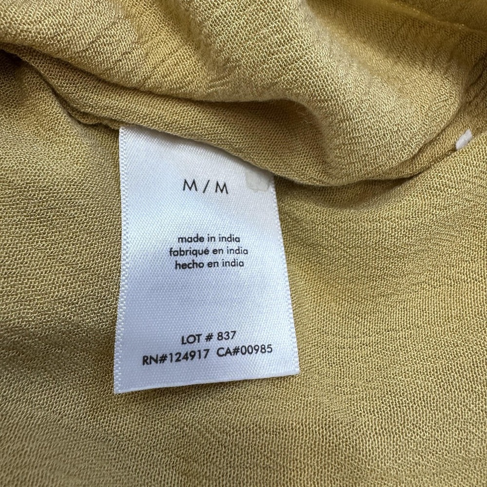 WeWoreWhat Jumpsuit Women's Medium Yellow Bohemian Wide Leg Adjustable Straps - Picture 13 of 15